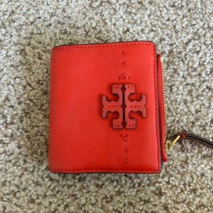 Tory Burch coral wallet